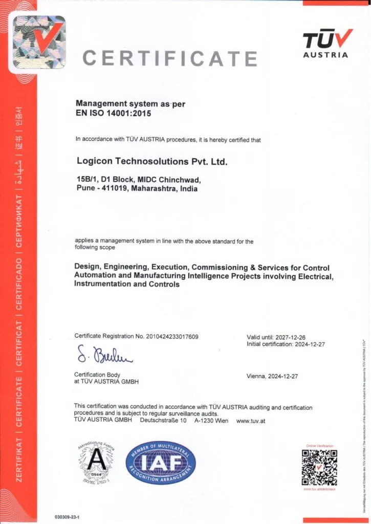 Logicon Certificate